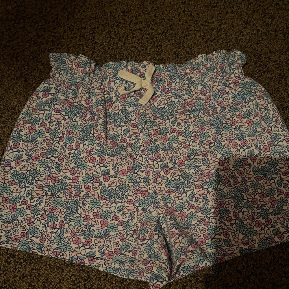 btween Floral Patterned Shorts with Drawstring